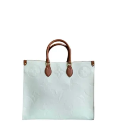 louis vuitton onthego gm white bag 41cm wzfzj