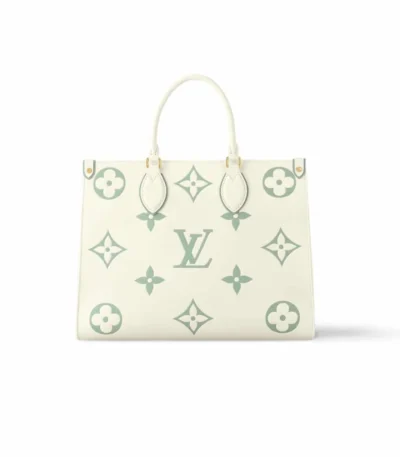 louis vuitton onthego mm bag latte and matcha 34cm fbqge
