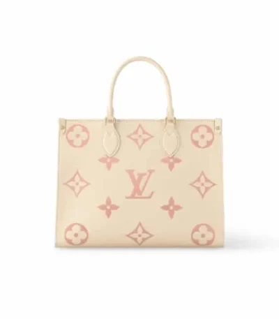 louis vuitton onthego mm bag pink 34cm kgu1d
