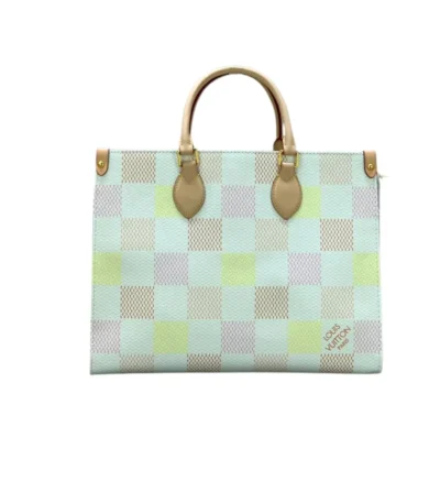 louis vuitton onthego mm damier canvas peach 33cm cjefk