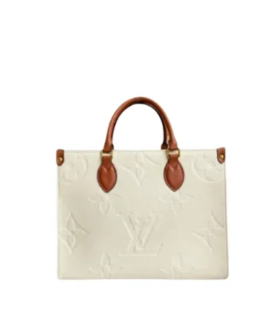 louis vuitton onthego mm white bag 35cm 8qz40