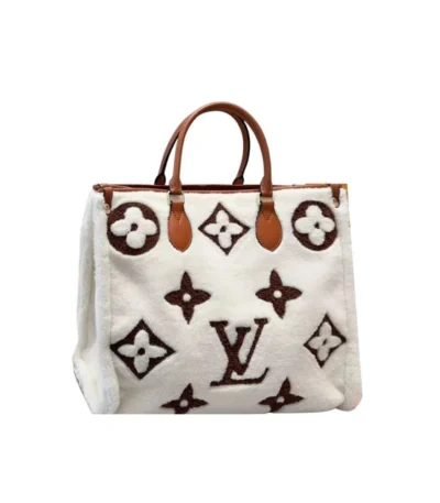 louis vuitton onthego monogram teddy bag white 40cm vq8oj