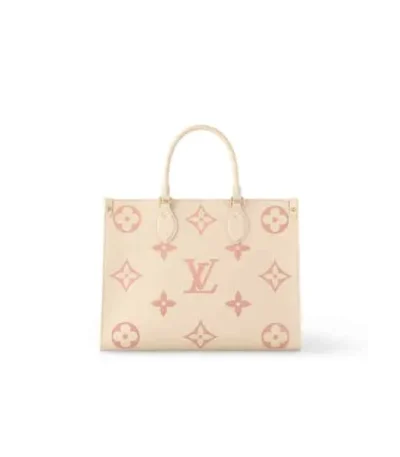 louis vuitton onthego pm bag pink 25cm glvod