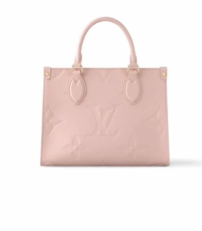 louis vuitton onthego pm monogram empreinte pink opale 25cm v6io0