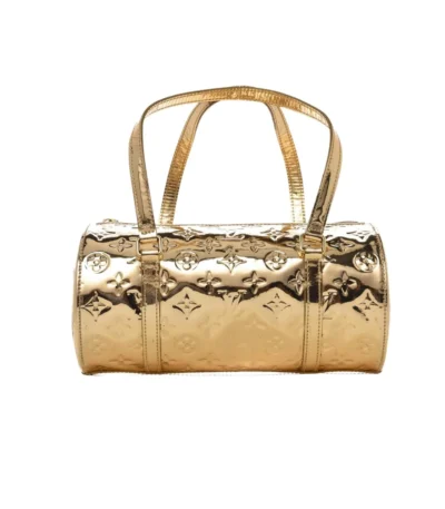 louis vuitton papillon miroire handbag gold 30cm 3ngm9