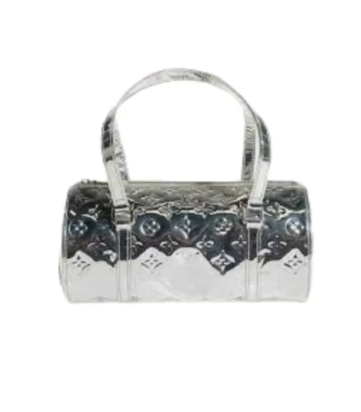 louis vuitton papillon miroire handbag silver 30cm t51m3