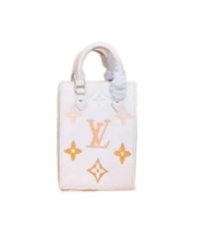 louis vuitton petit sac plat monogram yellow and white 18cm nrz6k