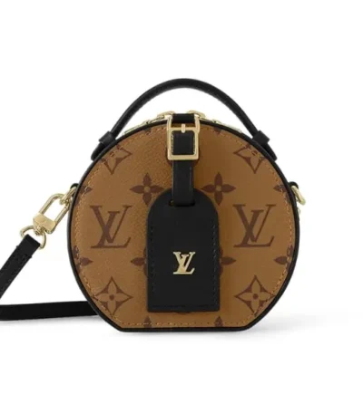 louis vuitton petite boite chapeau black and brown 13cm p0yjt