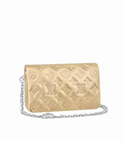 louis vuitton pochette coussin bag gold 19cm mmgzo