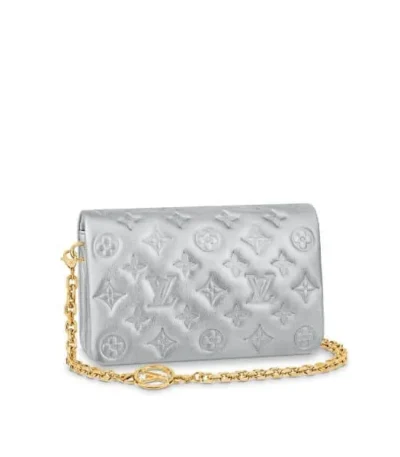 louis vuitton pochette coussin bag silver 19cm uensi