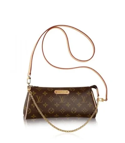 louis vuitton pochette eva monogram canvas brown 25cm igvvy