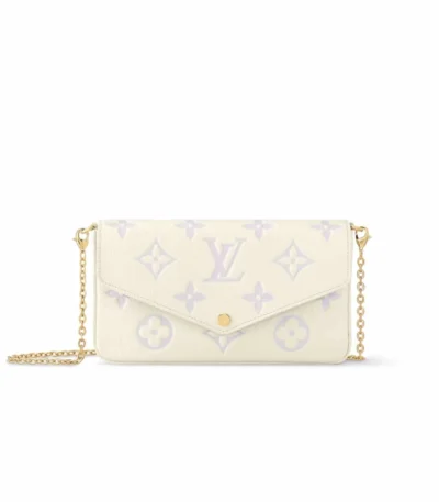 louis vuitton pochette felicie bag in latte and bubble tea 22cm klkl8