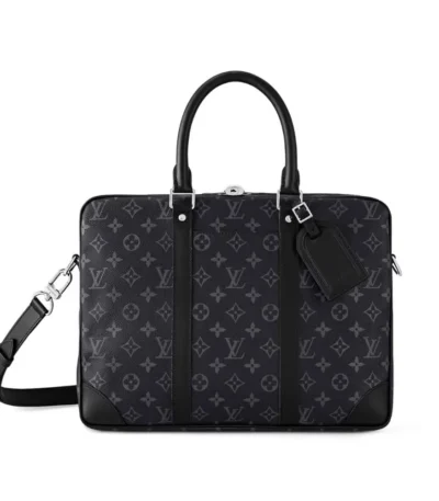 louis vuitton porte documents voyage monogram black 37cm mmbgo