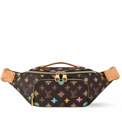 louis vuitton rush waist bag chocolate color monogram craggy canvas 30cm obgxj