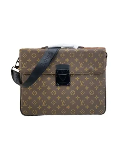 louis vuitton s lock briefcase brown 39cm tyiwm