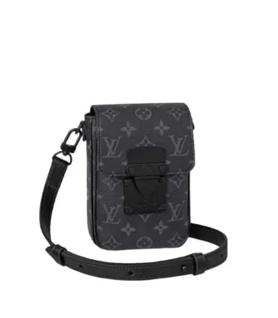 louis vuitton s lock vertical wearable wallet black 18cm wibix