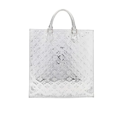 louis vuitton sac plat tote monogram miroir silver 36cm 8brgk