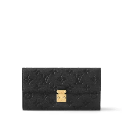 louis vuitton sarah wallet monogram empreinte black 19cm wgymf