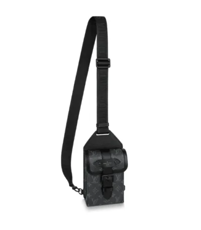 louis vuitton saumur sling bag black 21cm kqrga