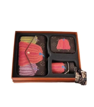 louis vuitton set of 3 items monogram red pumpkin 18cm ctpz4
