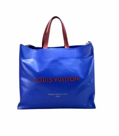 louis vuitton shopper tote mm blue 40cm fyr5o