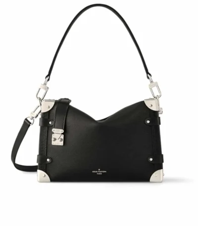 louis vuitton side trunk mm grained calf leather black 23cm njkfu