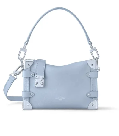 louis vuitton side trunk mm grained calf leather bleu olympe 23cm ruhoj