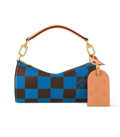 louis vuitton soft polochon pm blue 31cm otqxd