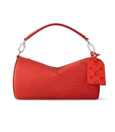 louis vuitton soft polochon vermillion red 33cm dm7vr
