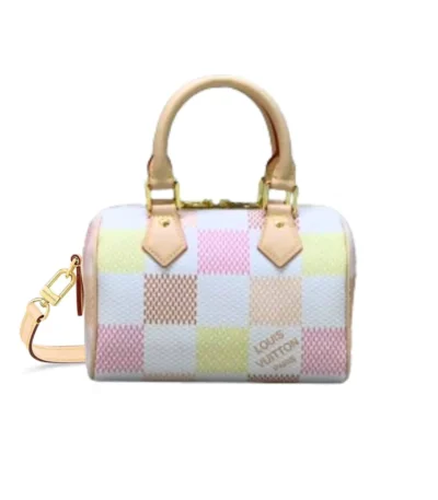 louis vuitton speedy bandoulire damier canvas peach 20cm g4zok