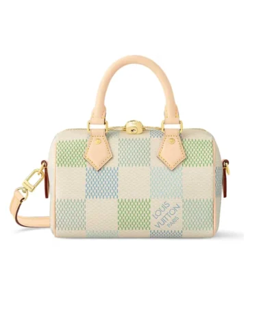 louis vuitton speedy bandoulire damier canvas pistachio 20cm uuhaw