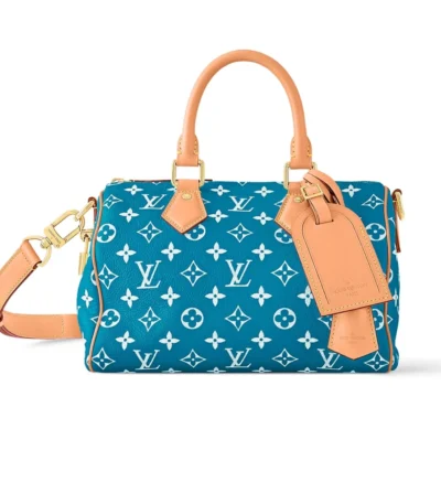 louis vuitton speedy p9 bandoulire 25 blue 40cm 6cdvj