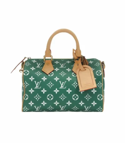 louis vuitton speedy p9 bandoulire monogram leather green 25cm vk62a