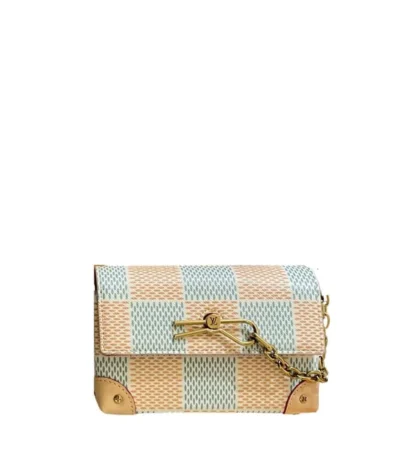 louis vuitton steamer bag damier orange and blue 20cm c5n7o