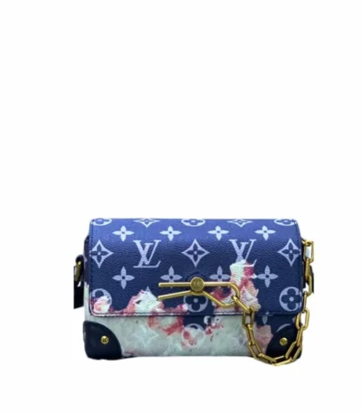 louis vuitton steamer wearable wallet blue 18cm pmecy