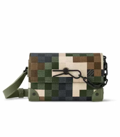 louis vuitton steamer wearable wallet damier green 17cm rjurx