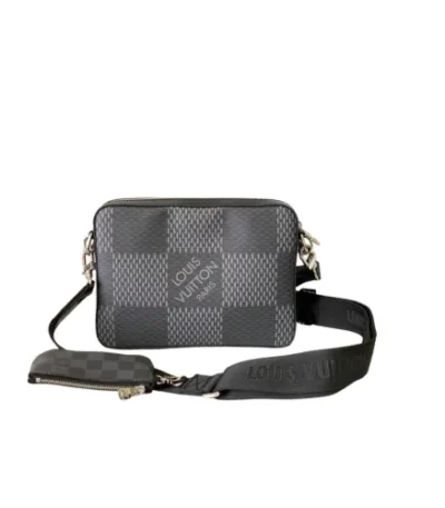 louis vuitton studio messenger gray 24cm khcfb