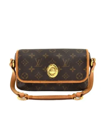 louis vuitton tikal pm monogram canvas pochette handbag brown 22cm pzuyc