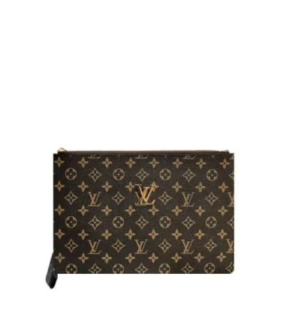louis vuitton to go pochette monogram brown 33cm gpzjp