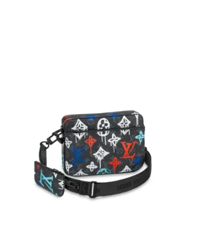 louis vuitton trio messenger multicolor black 25cm trgmg