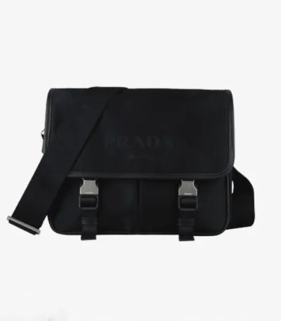 prada nylon messenger bag black cur0s