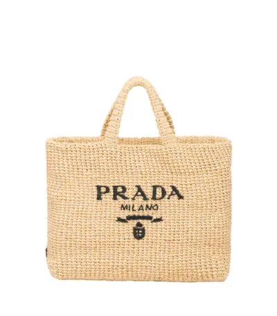 prada raffia tote bag natural color 24cm hfpac