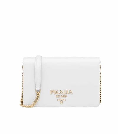 prada saffiano leather mini bag white 22cm dktxl