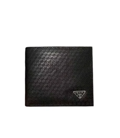 prada wallet with triangle logo black 12cm usoat