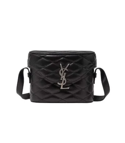 saint laurent june box bag in quilted lambskin black jnhgi