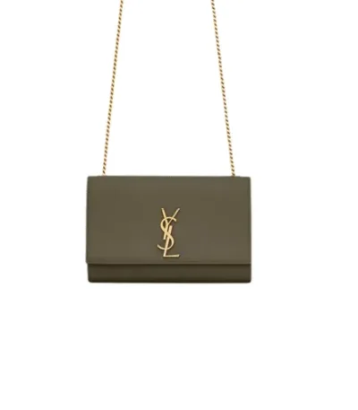 saint laurent kate medium chain bag in grain de poudre embossed leather w1yrt