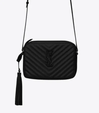 saint laurent lou camera bag in quilted black noir leather 23cm i2ofd