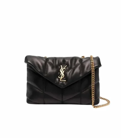 saint laurent loulou puffer small shoulder bag in black 28cm rtvqk