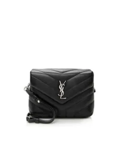 saint laurent loulou toy strap bag in quilted y leather black g48sh