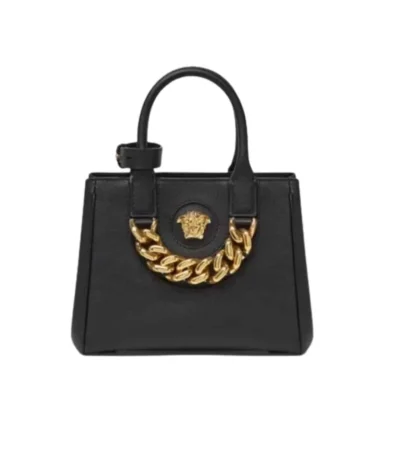 versace la medusa small chain tote bag black 25cm zge0m